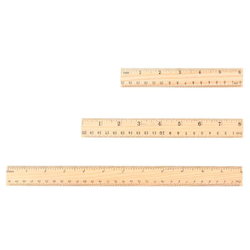  дървена линийка 15/20/30 см практическа мярка притурка преносим домакинство практически