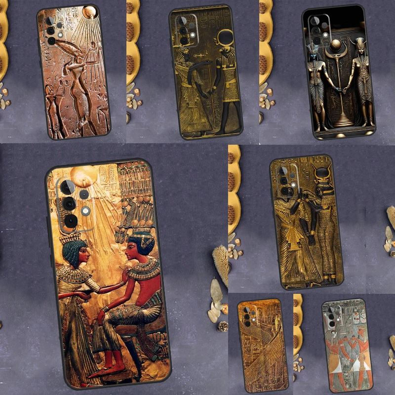 Египет фараон стенопис случай за Samsung Galaxy A54 A34 A24 A14 A12 A32 A52 A51 A71 A50 A70 A13 A33 A53 A52S Coque