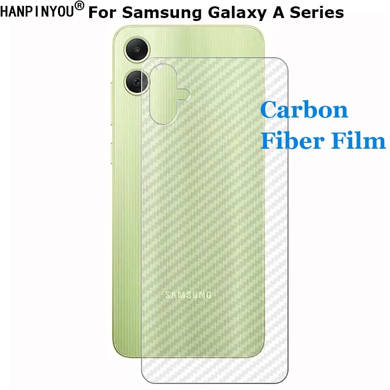 За Samsung Galaxy A05 A05s A15 A25 5G 3D прозрачен заден заден филм от въглеродни влакна Stiker екран протектор (не стъкло)