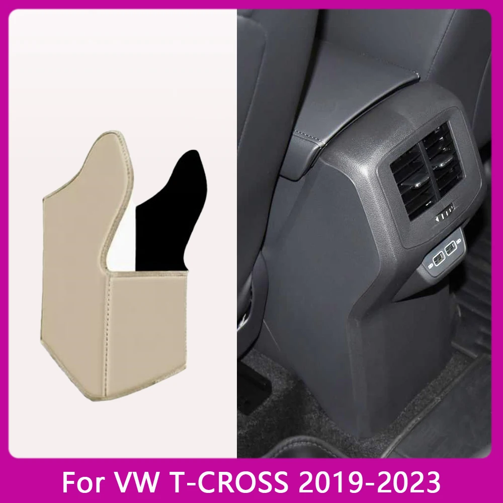 За Фолксваген VW T-Cross 2019 2020 2021 2022 2023 Кола подлакътник Мат Anti Kick Pad микрофибърна кожа защита покритие аксесоари