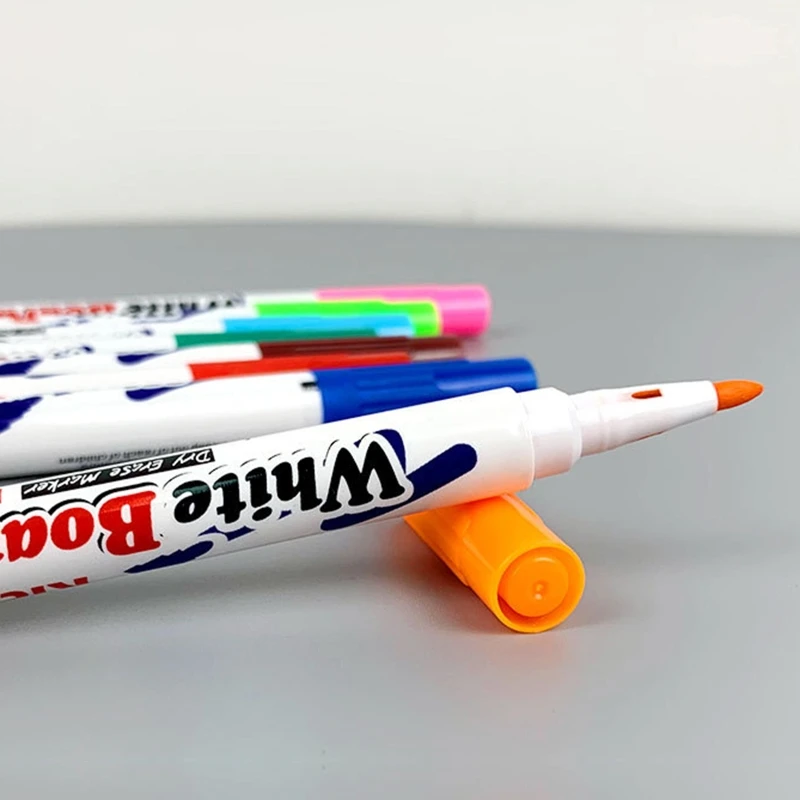 Изтриваеми цветни маркери Маркер за бяла дъска Писалка за училищен офис Черна дъска