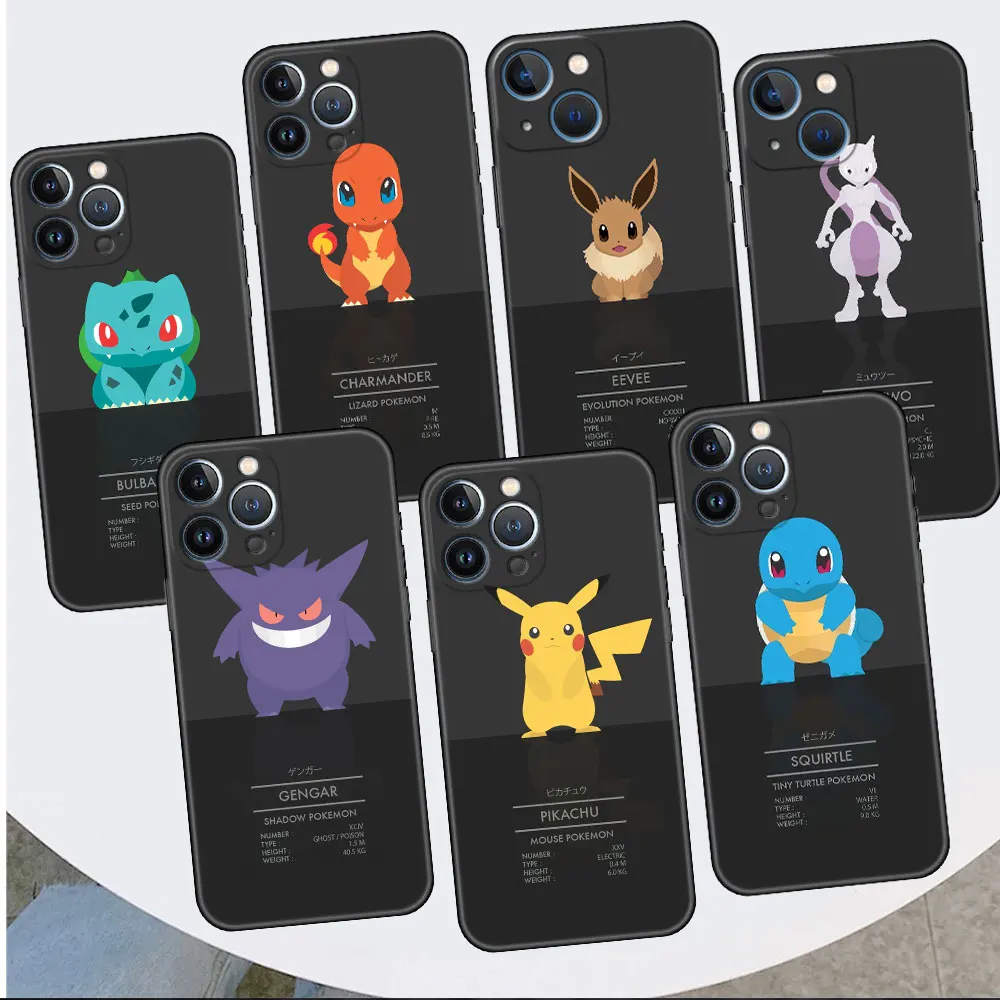 Калъф за Apple iPhone 13 12 11 Pro Max XR X XS Силиконов капак за телефон SE 2020 7 8 Plus 6 6S 5 5S Soft Funda Cool Pokemon Ръководство