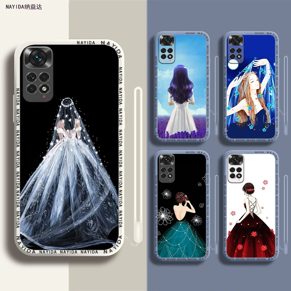 Калъф за телефон за Xiaomi Redmi Note 12 11 12S Pro Plus 12c 11a 4G 5G мека силиконова корица изкуство сватба момиче