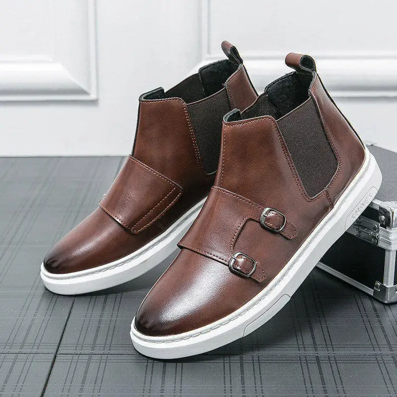 Класически кафяви маркови обувки Ежедневни мъже Висококачествени обувки от естествена кожа Мъжки обувки за мъже Zapatos Para Hombres
