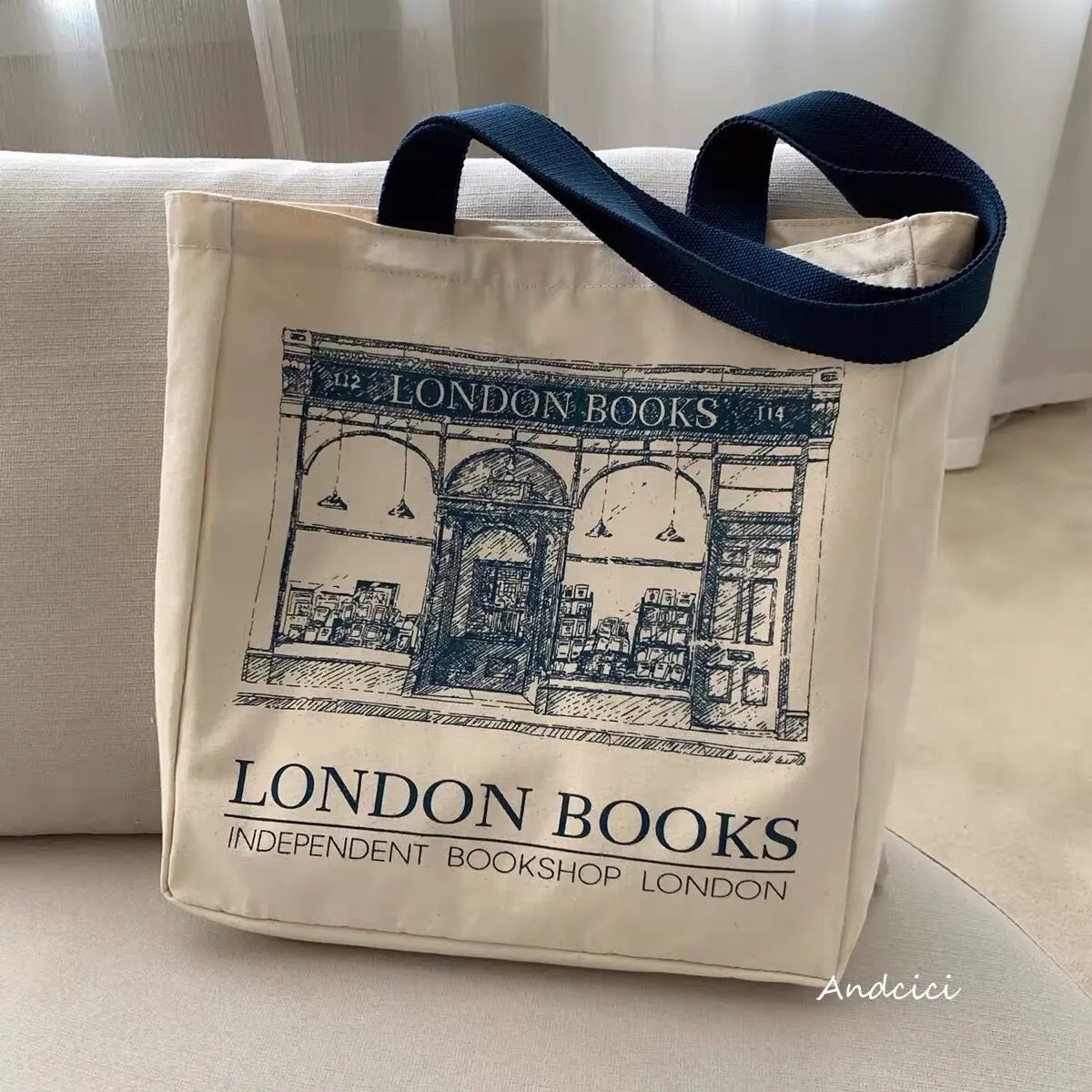 Книги голяма пазарска чанта Шекспир и компания Totes платно рамо чанта естетика пазарска чанта чанти библиотека чанта обратно към подарък