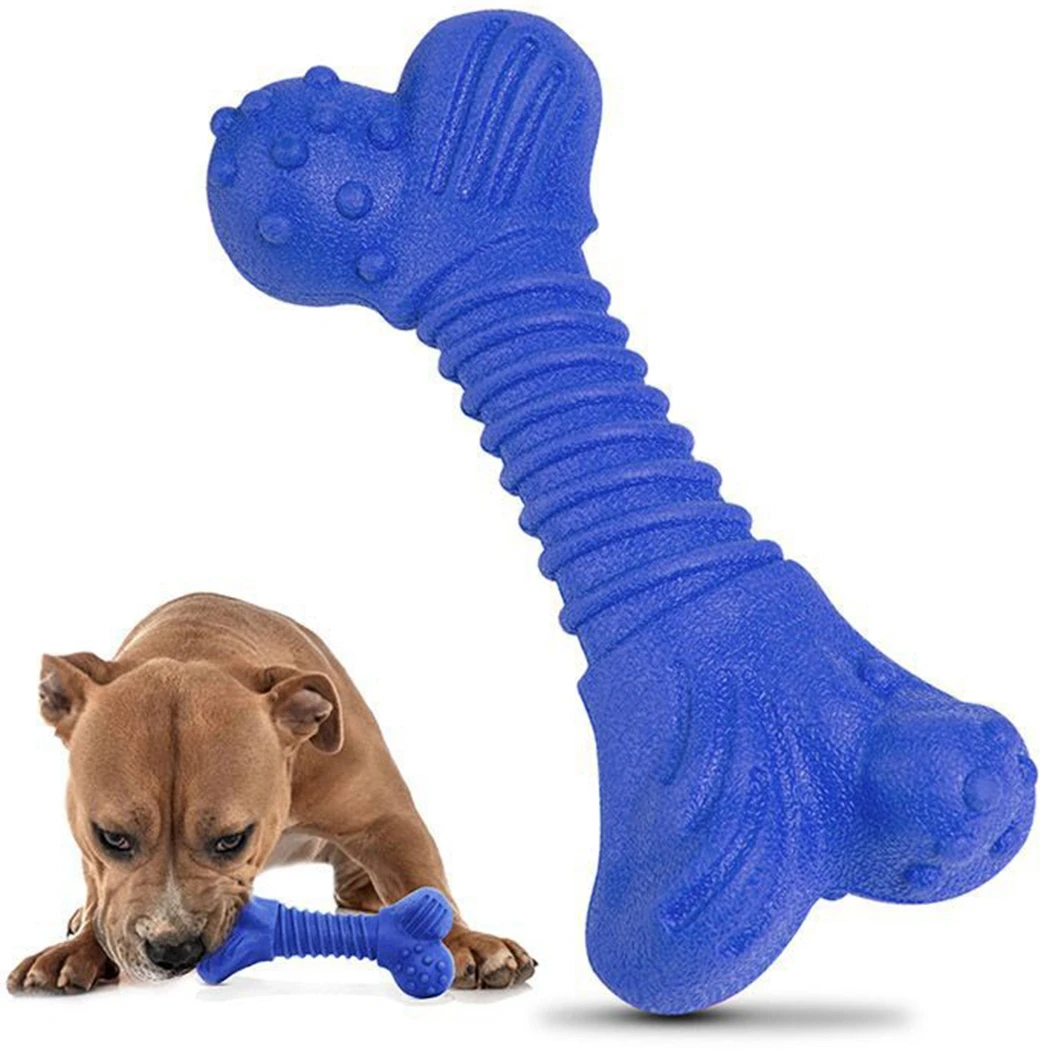 Куче кост никнене на зъби играчка говеждо аромат каучук куче дъвчене играчка кост играчка за кученца ухапване устойчиви домашни любимци доставки куче кост никнене на зъби играчка