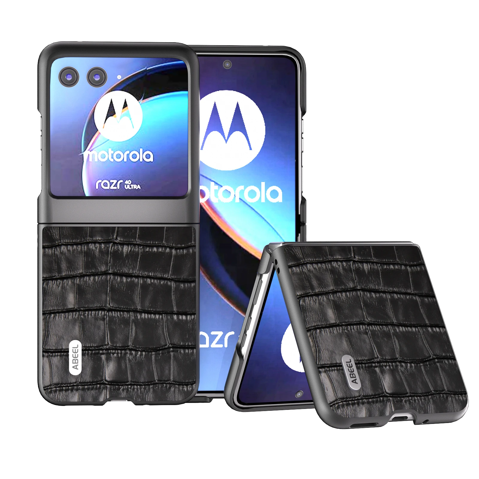 Луксозна мода Телефон от естествена кожа за Motorola Moto Razr 40 Ultra 5G калъф Razr 40Ultra калъф удароустойчив защитен капак