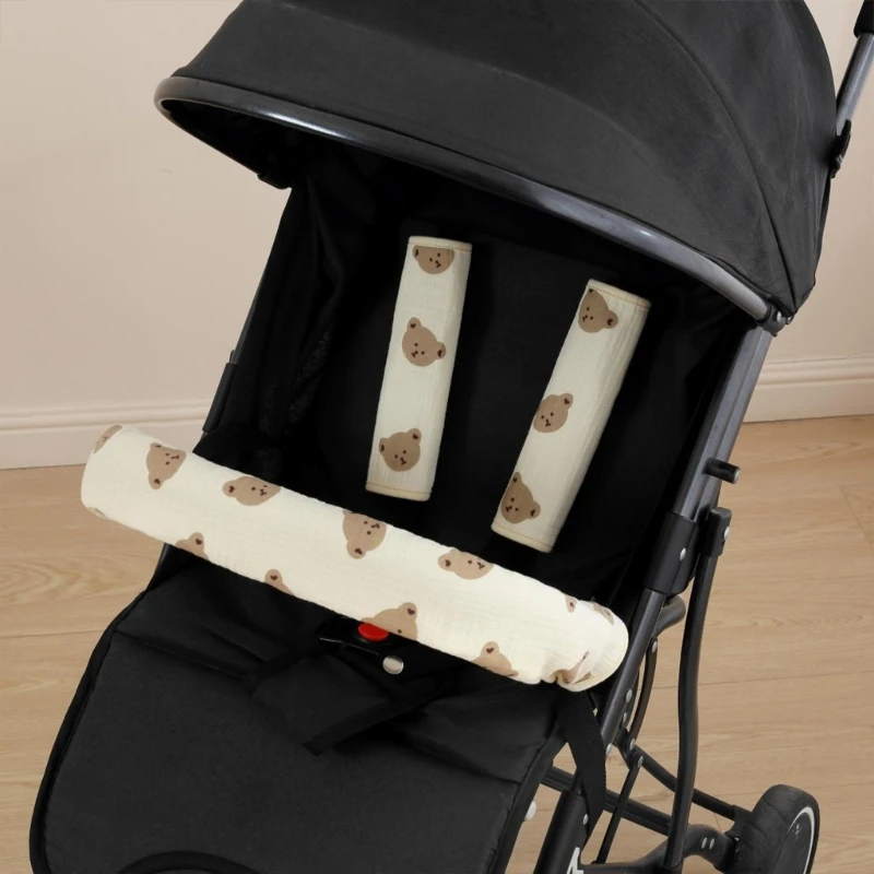 Многофункционална бебешка количка Каишка Bib Бебешка количка Дръжка Лигавене слюнка кърпа