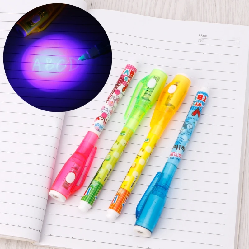 Невидима маркерна писалка с UV светлина за деца 8-12 Чорапогащник Stuffers Момче Момиче 4Kit