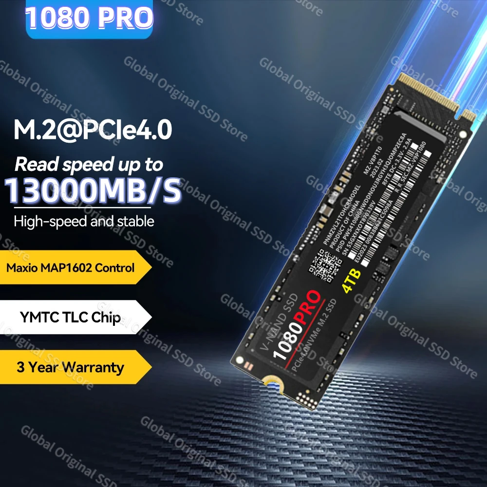 Оригинален 4TB SSD високоскоростен 1080pro PCIe 5.0 NVMe 4.0 M.2 2280 1TB 2TB 8TB SSD вътрешен твърд диск за лаптоп PC Ps5