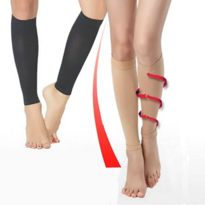 Оформен кльощав крак чорап защита еластични бельо чорапи топлина високо еластични компресия Legwarmers