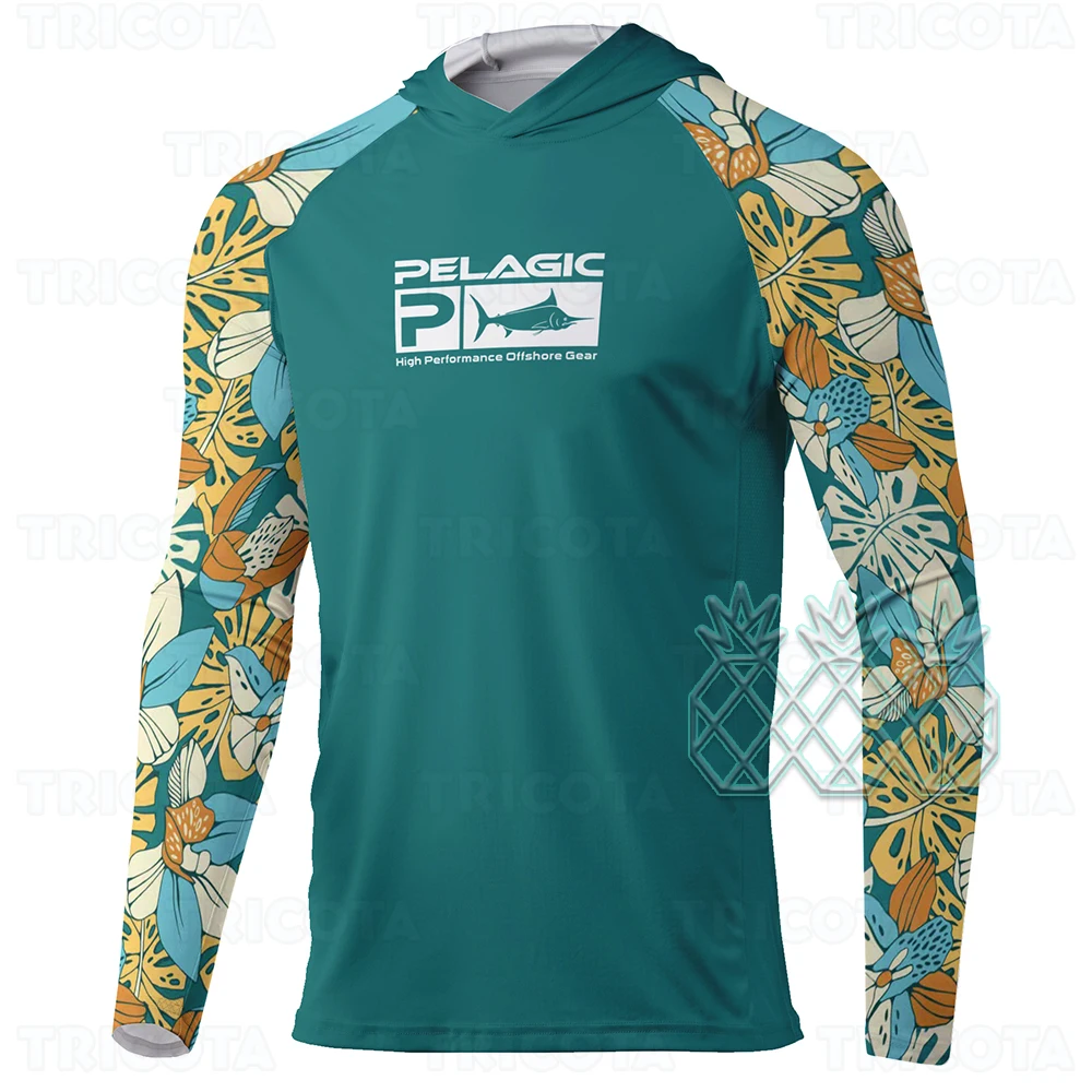 Пелагични риболовни дрехи Дълъг ръкав дишащи риболовни ризи Външни мъже анти-UV тениски за бърз сух риболов Camisa De Pesca
