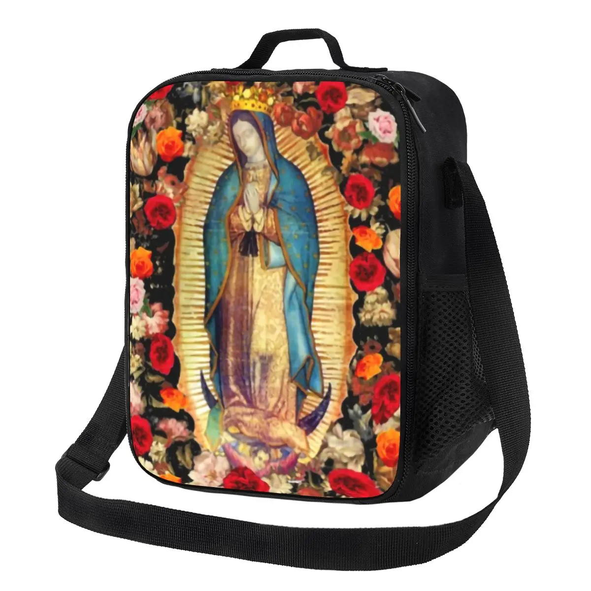 Персонализирана Дева Мария от Гуадалупе Мексиканска Дева Мария обяд чанта жени охладител топло изолирани обяд кутия за възрастни офис