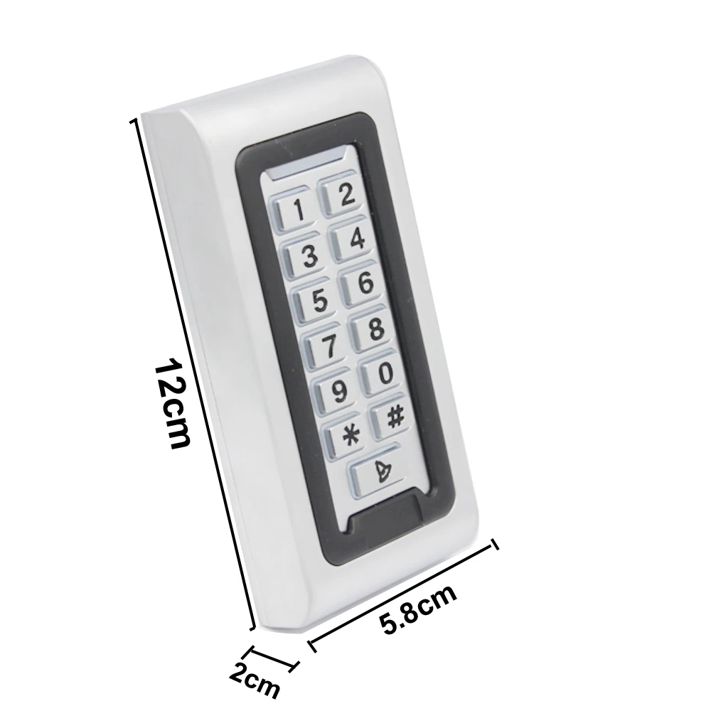 Подсветка метал неръждаема стомана контрол на достъпа Reader 2000Users WG26 вход и изход сигурност 125Khz RFID контрол на достъпа клавиатура