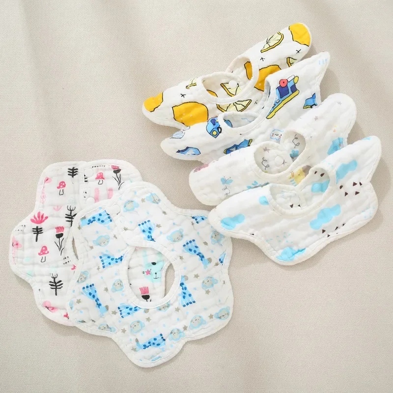 Слюнка кърпа осемслойни бебешки лигавници бебешки продукти измити чист памук набръчкване бебе против замърсяване слюнка кърпа