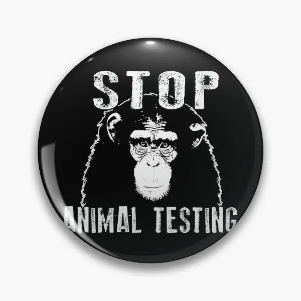 Спрете тестването върху животни Шимпанзе мек бутон щифт брошка карикатура творчески мода подарък смешно метални дрехи яка сладък любовник