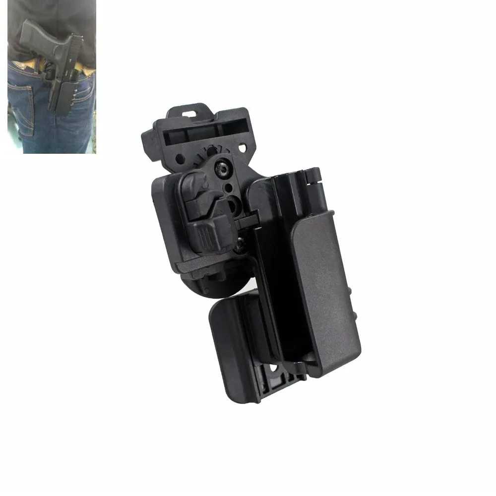 Тактически OWB пистолет кобур автоматично зареждане невидим кобур Подходящ за Glock 19/23 бързо издърпване автоматичен Открит спорт за Hunti